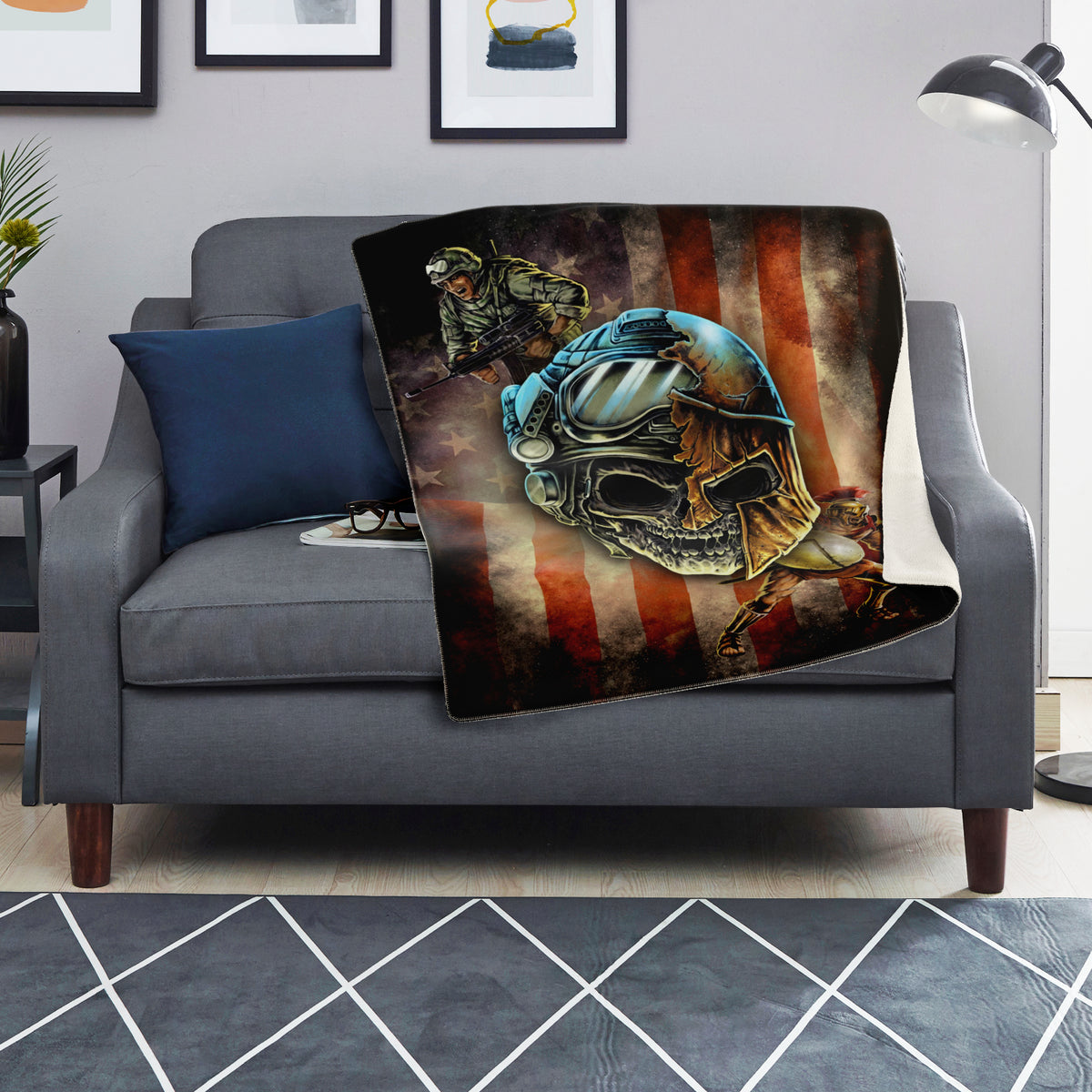Spartan Warrior Soldier Blanket
