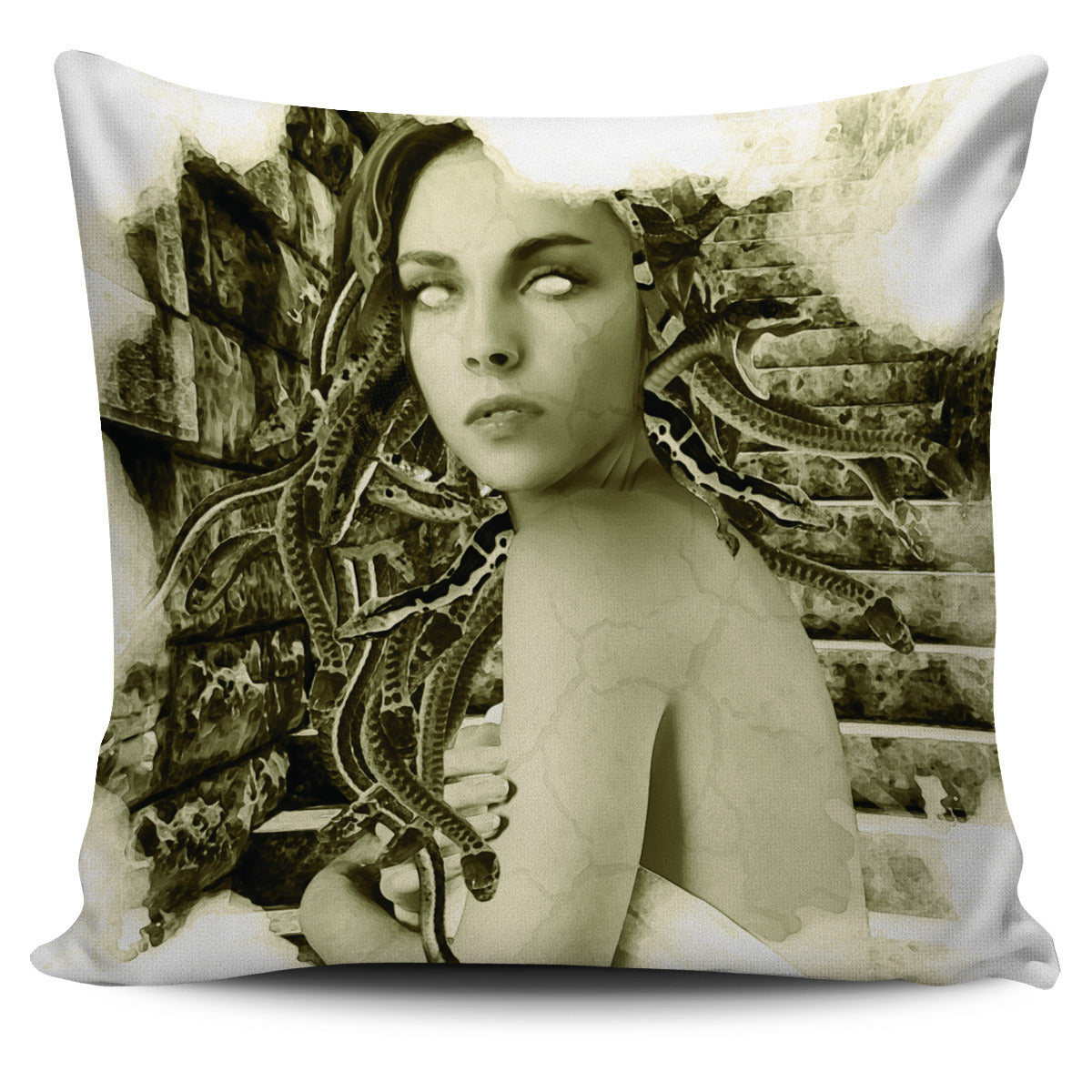 Mythology Medusa Pillow Cover
