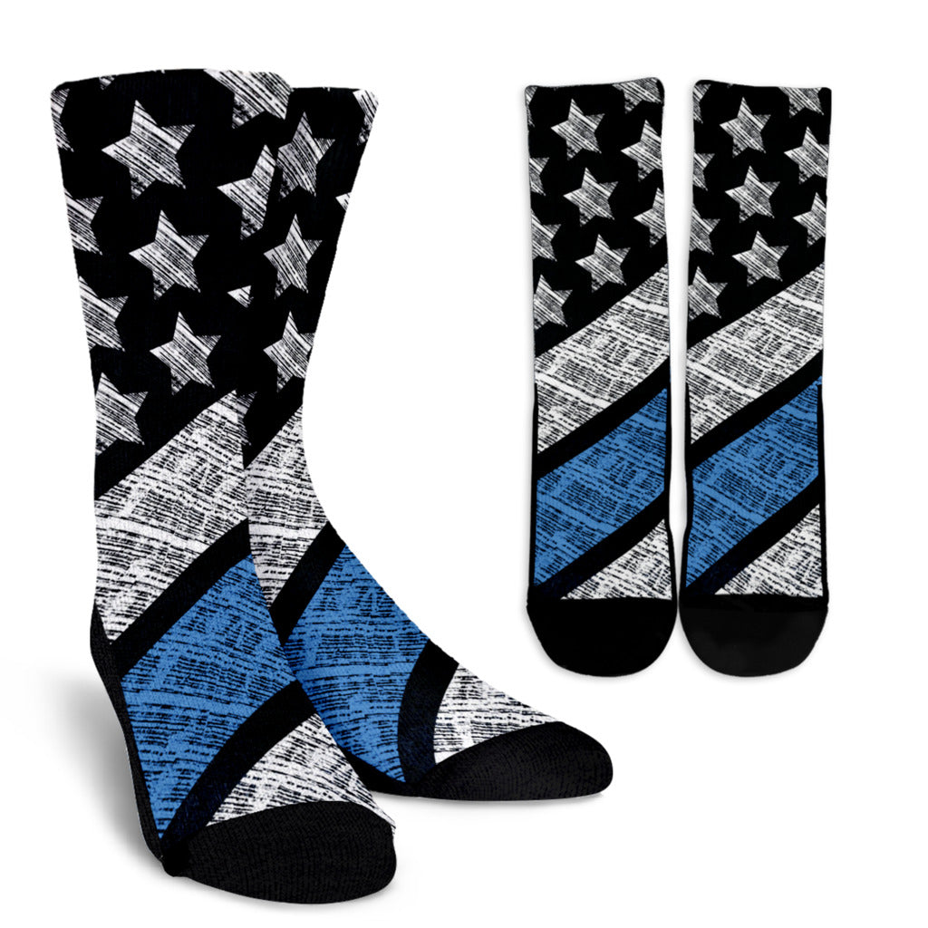 Blue Lives Matter Socks - Modern Style