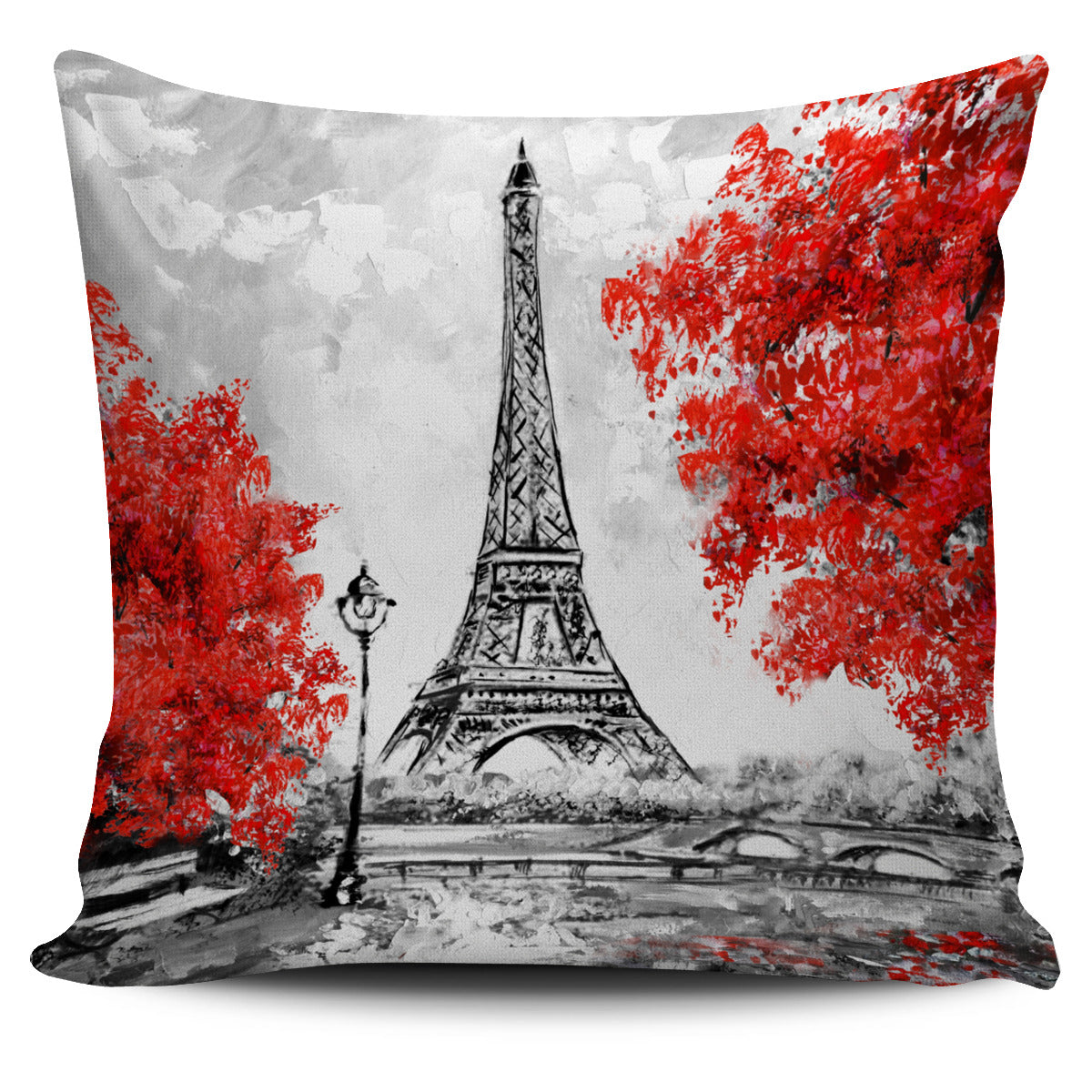 Paris In Red Pillow Cover