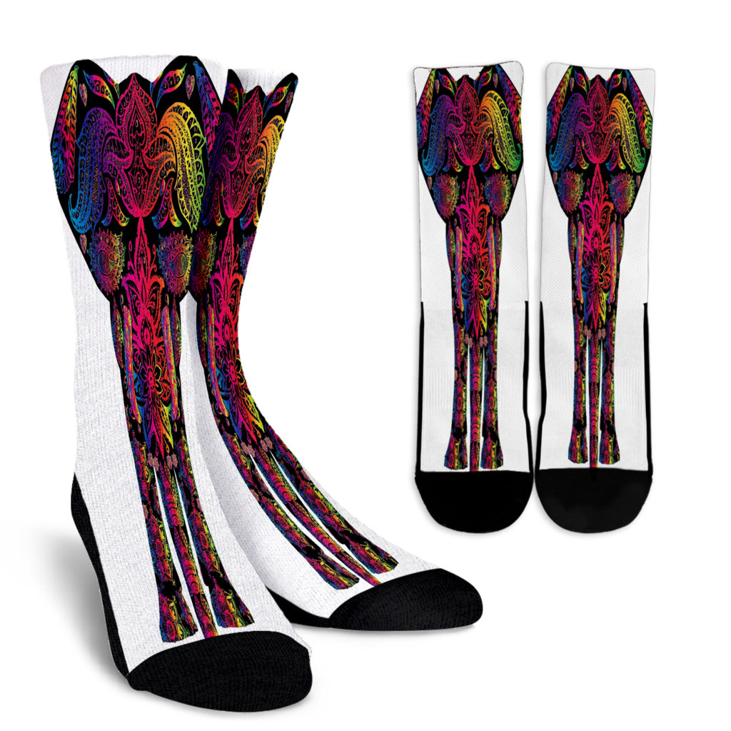 Artistic Elephant Socks - Modern Style