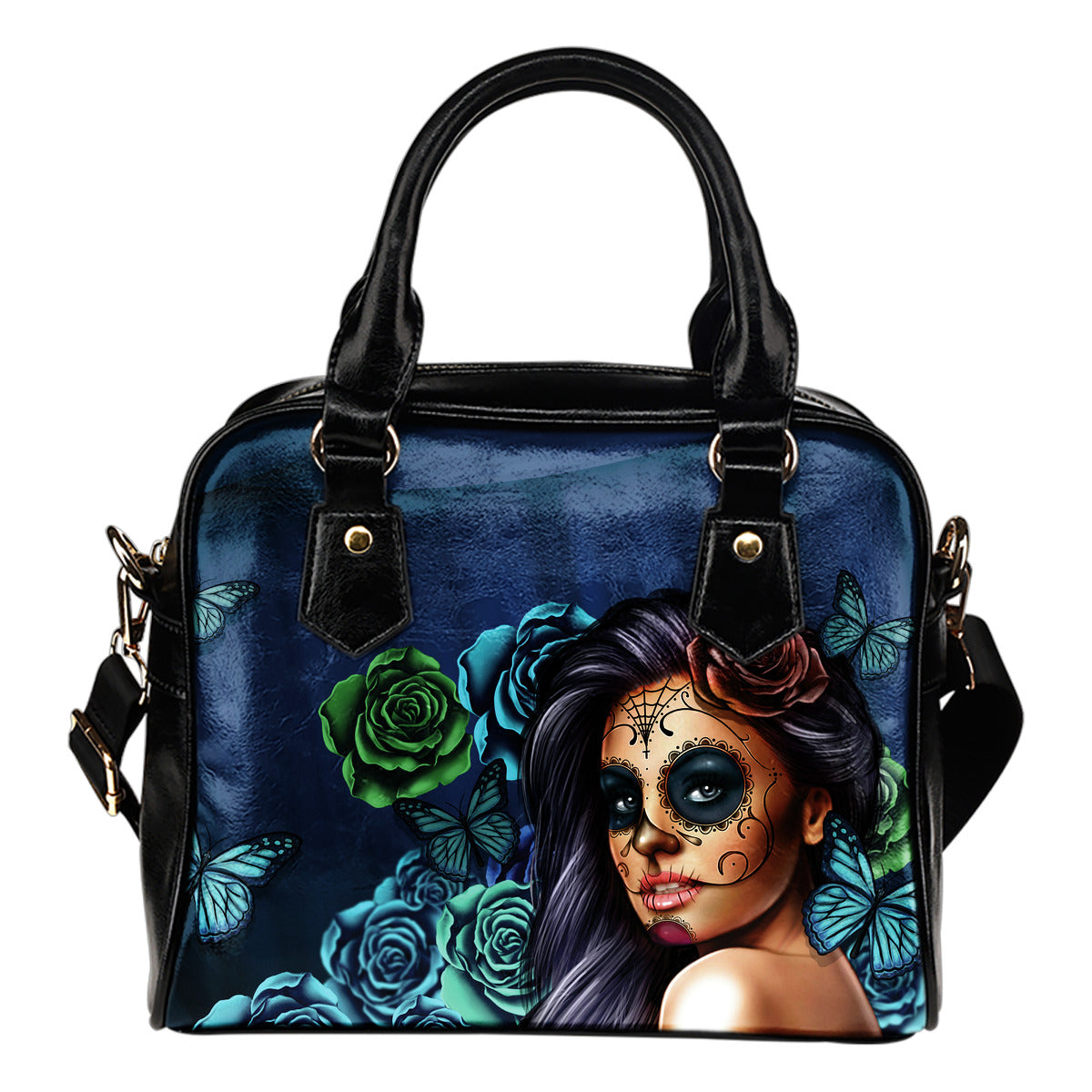 Calavera Turquois Shoulder Handbag - Modern Style