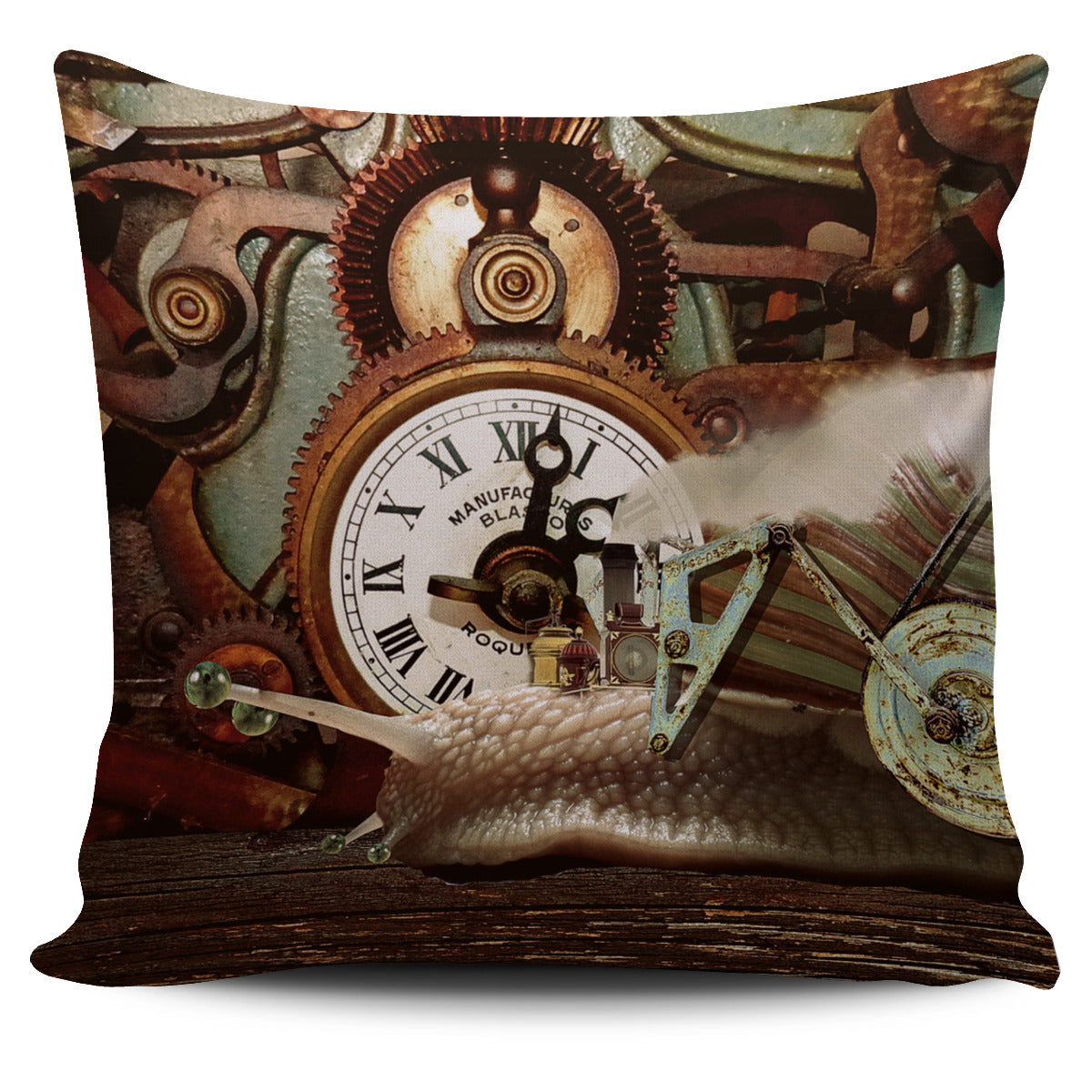 Snail Time Pillow Cover