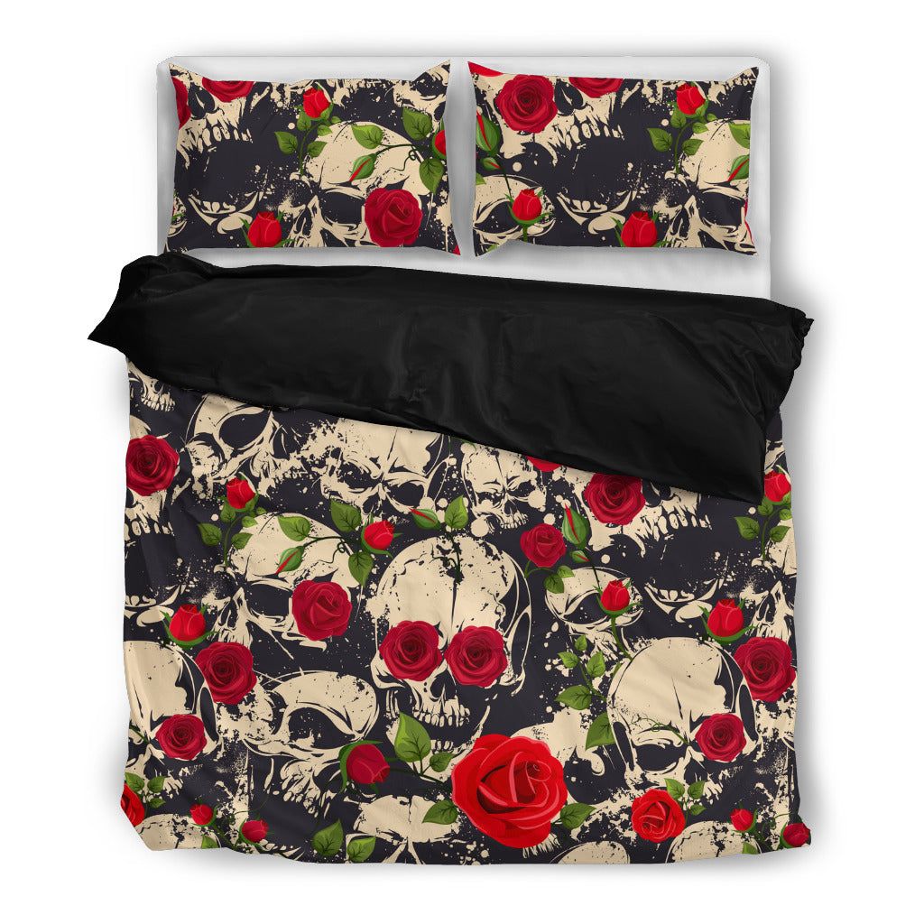 Flowers and Skulls Bedding 