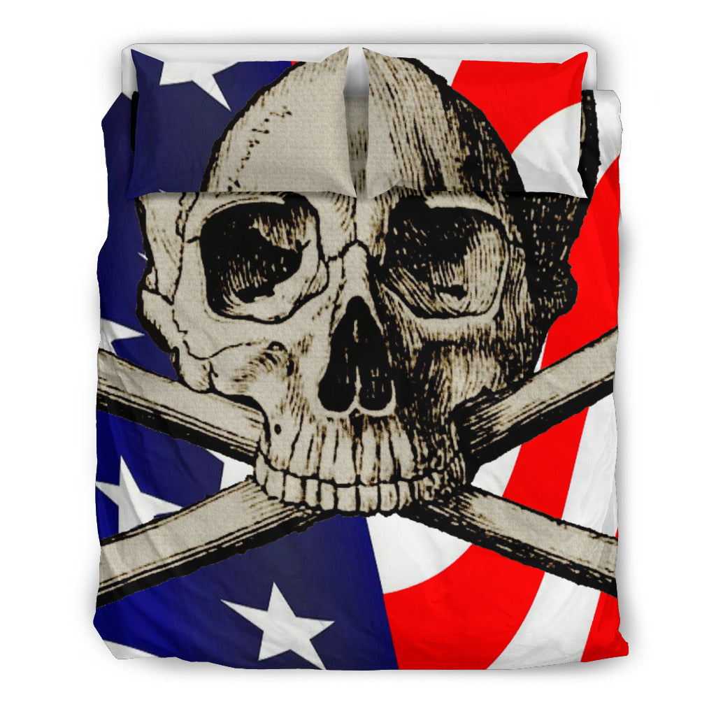 Flag Skull Beige Bedding