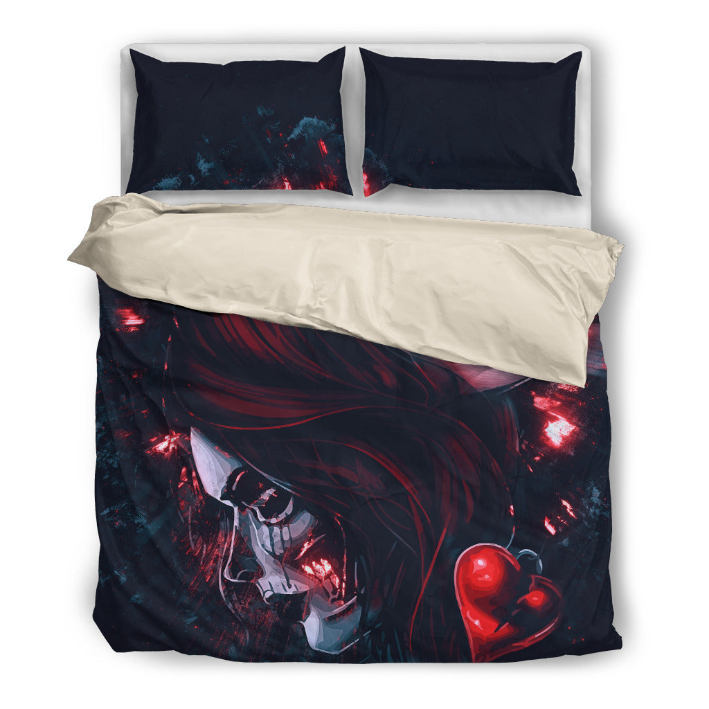 Two Face Skull Girl Bedding
