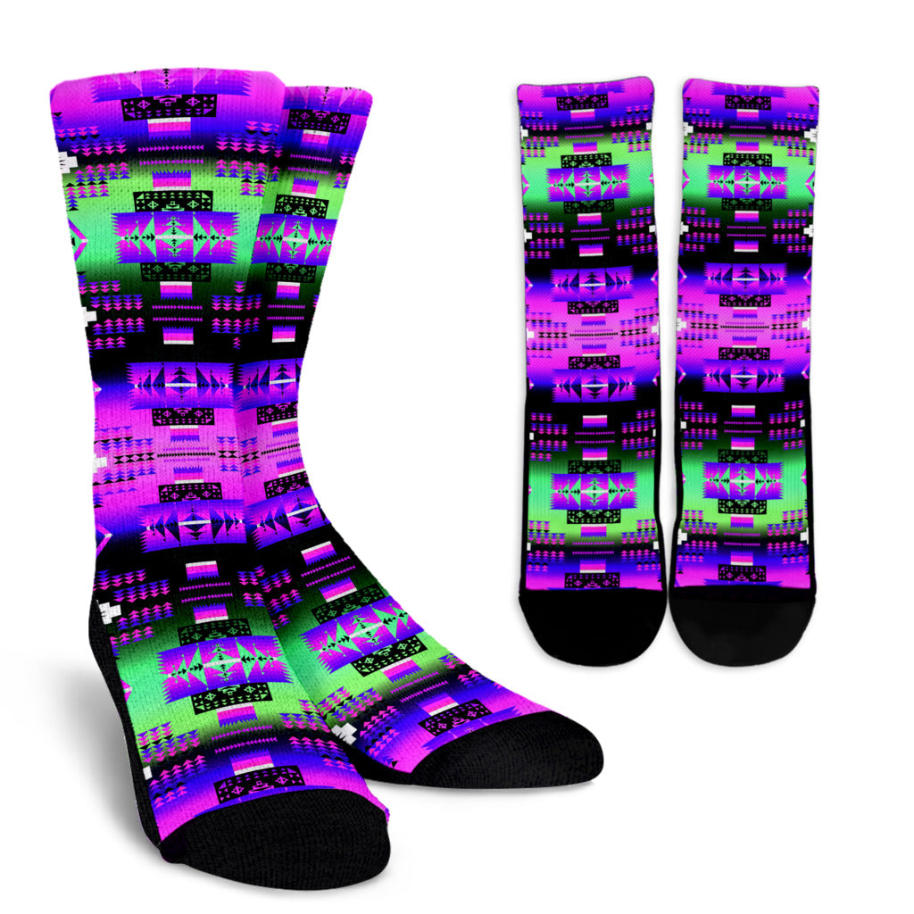 Seven Tribes Pink Teal Socks