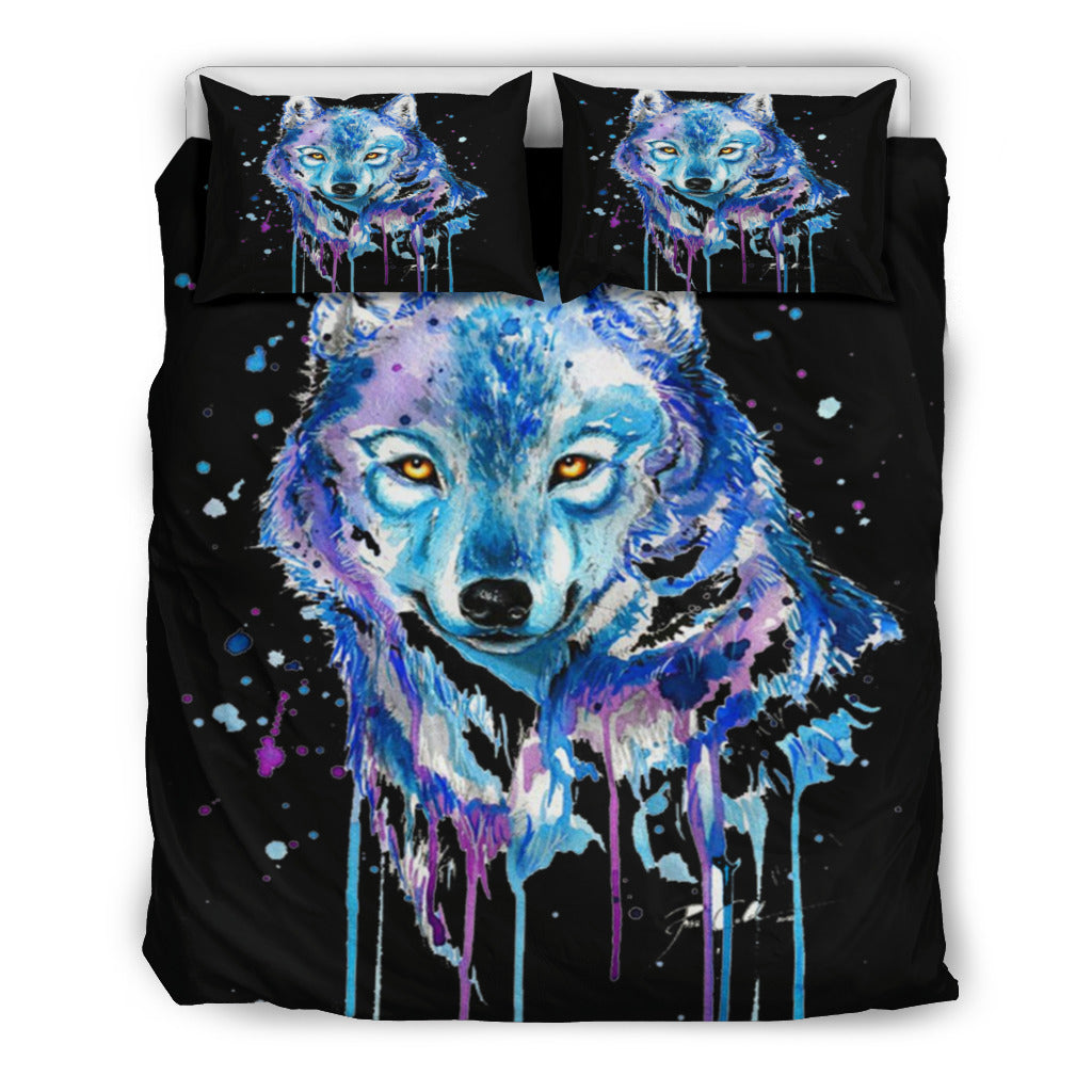 Wolf Lovers Watercolour Doona Bedding 