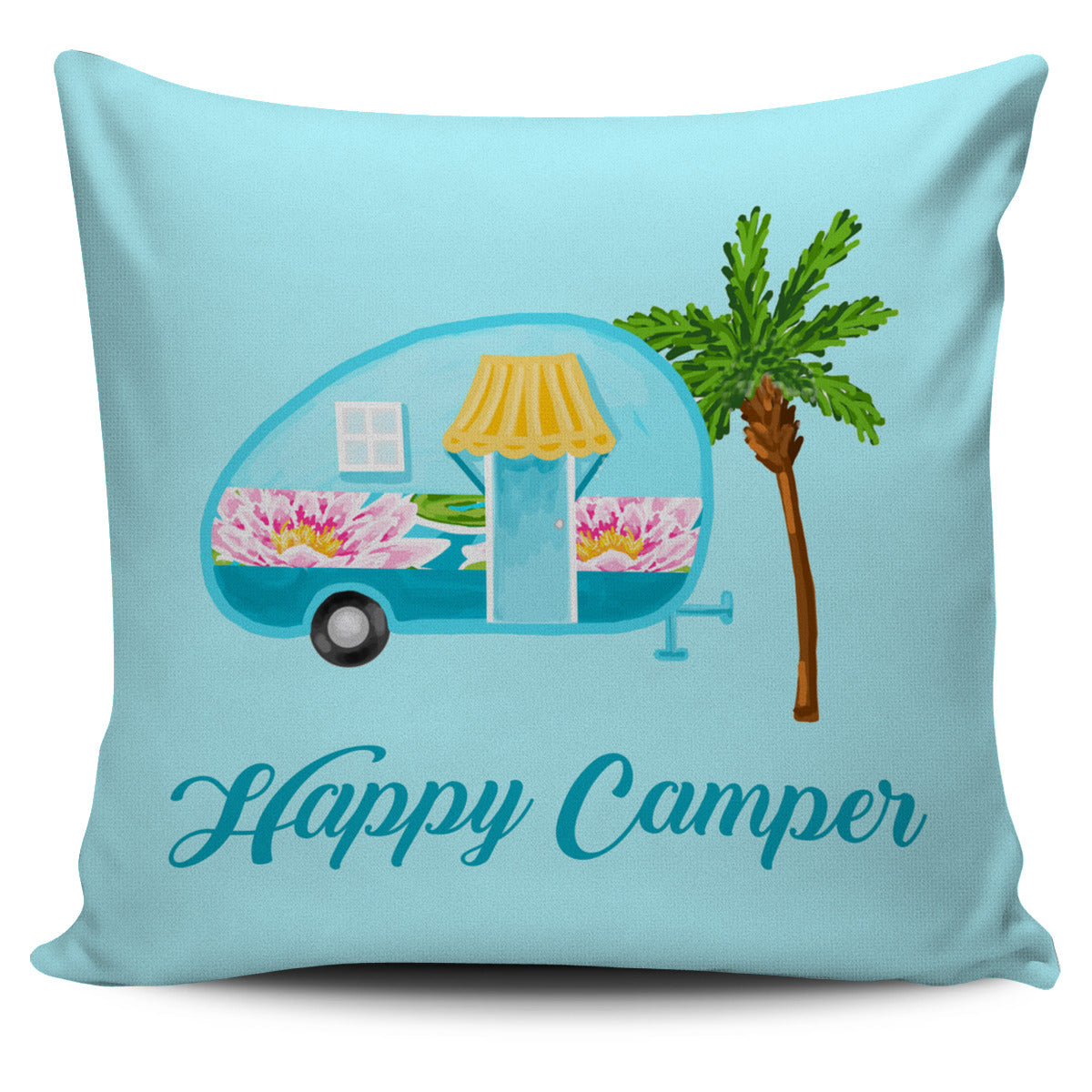 Happy Camper Pillow Cover