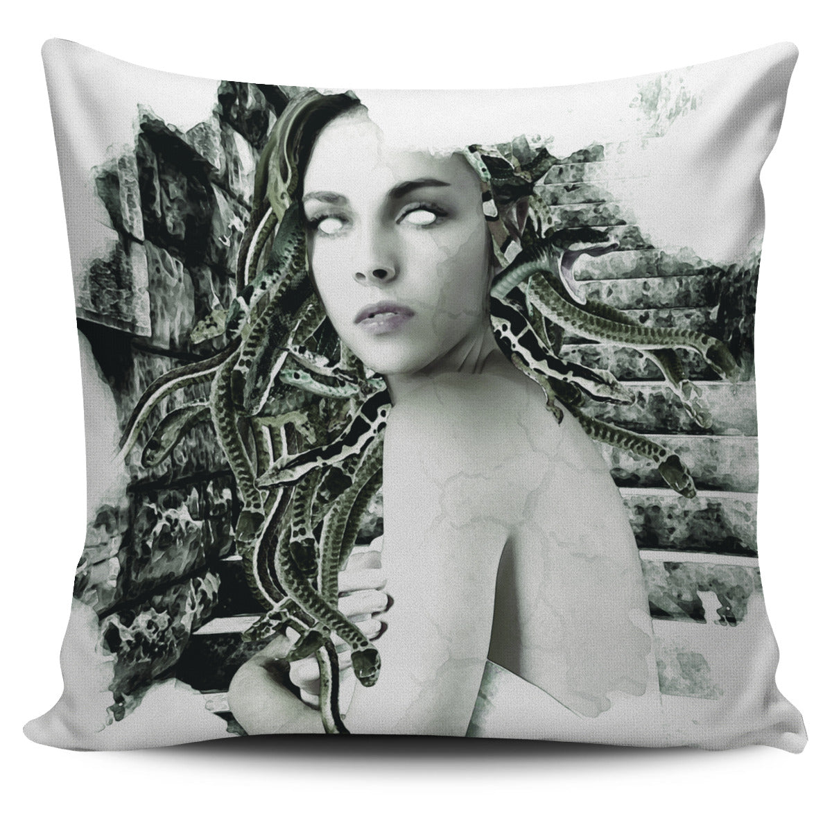 Mythology Medusa Pillow Cover