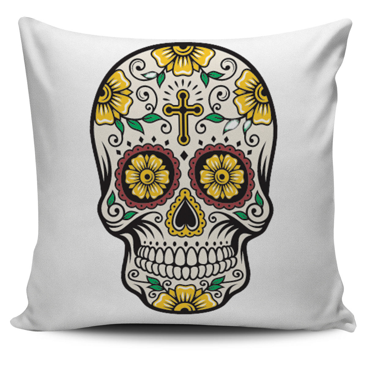 Cross Skull Pillow Cover - Modern Style