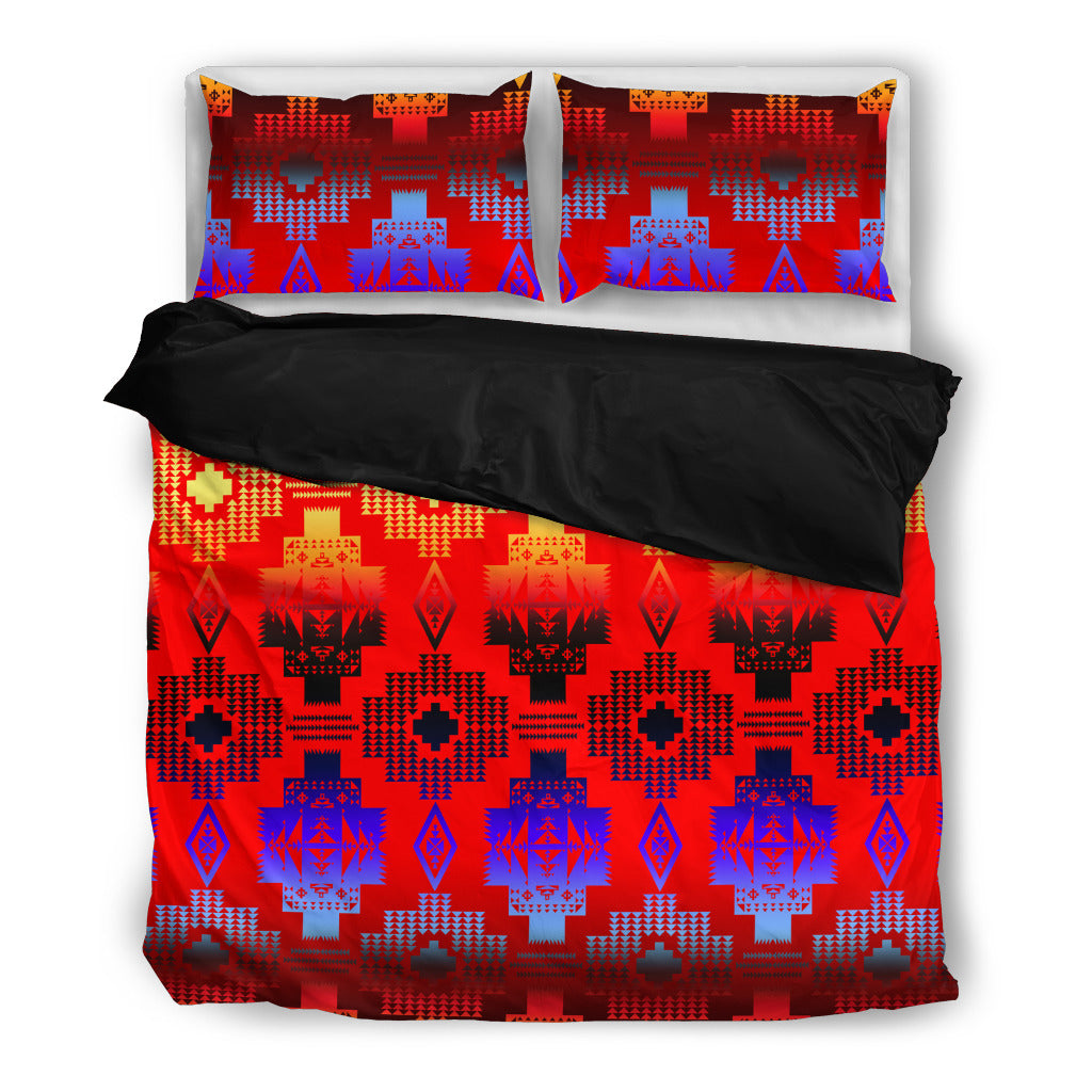 Seven Tribes Double Horizon Red Bedding 