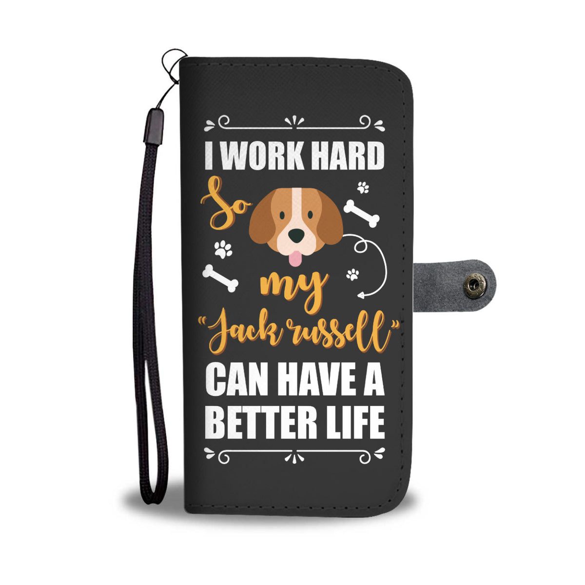 MODERN jack russell WALLET CASE