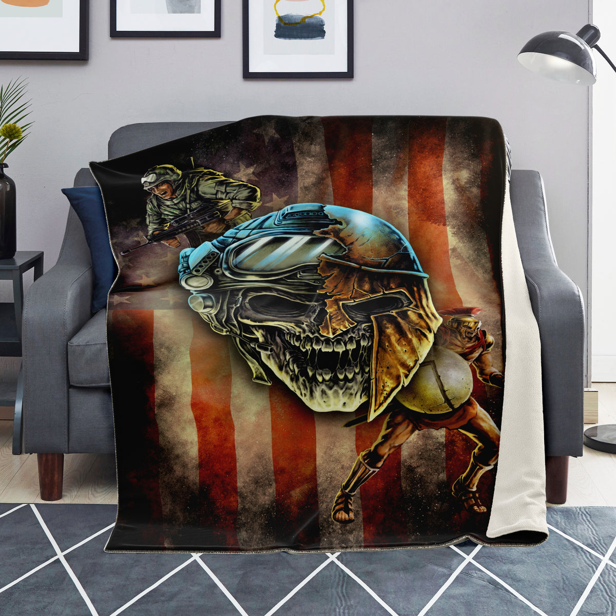 Spartan Warrior Soldier Blanket
