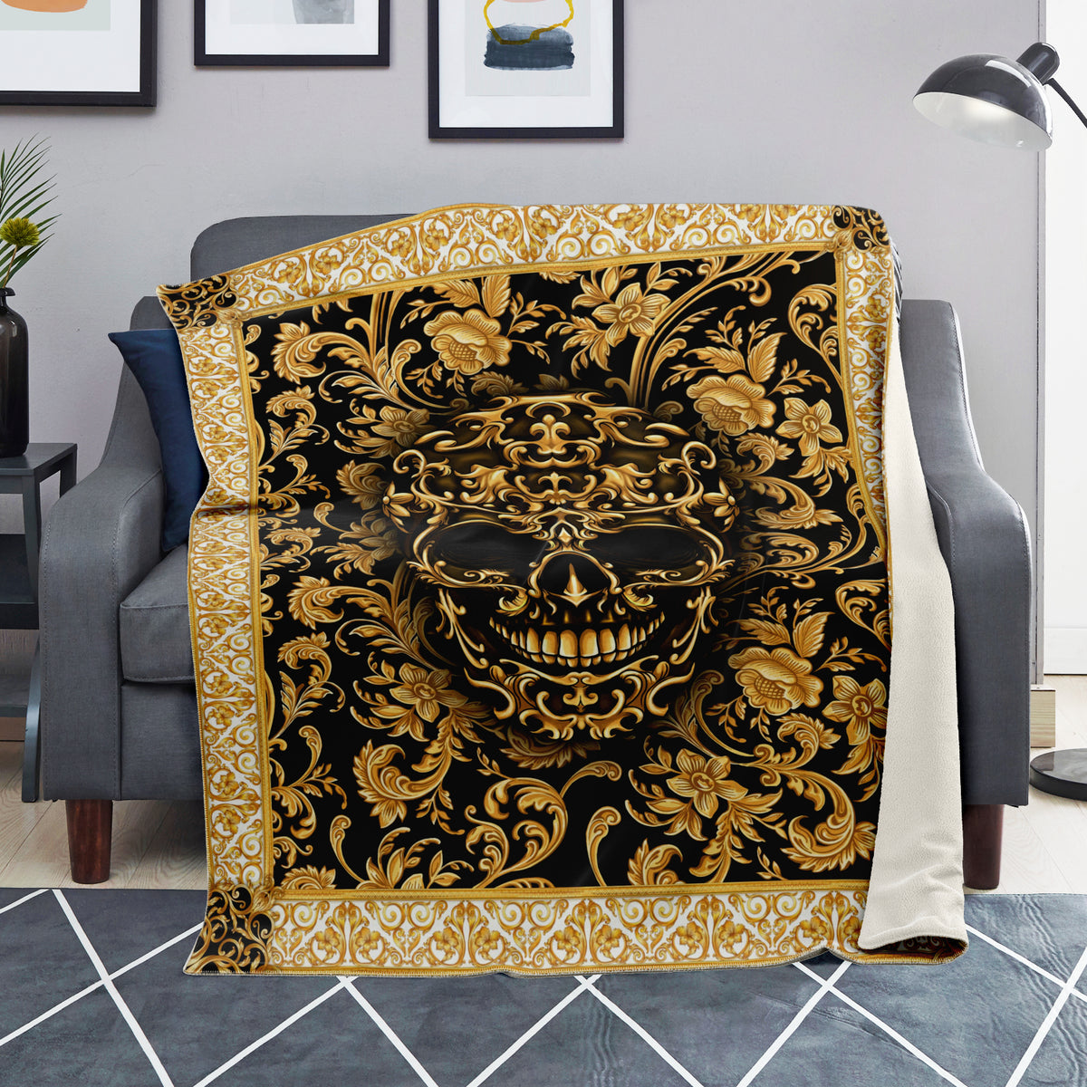 Baroque Skull Blanket