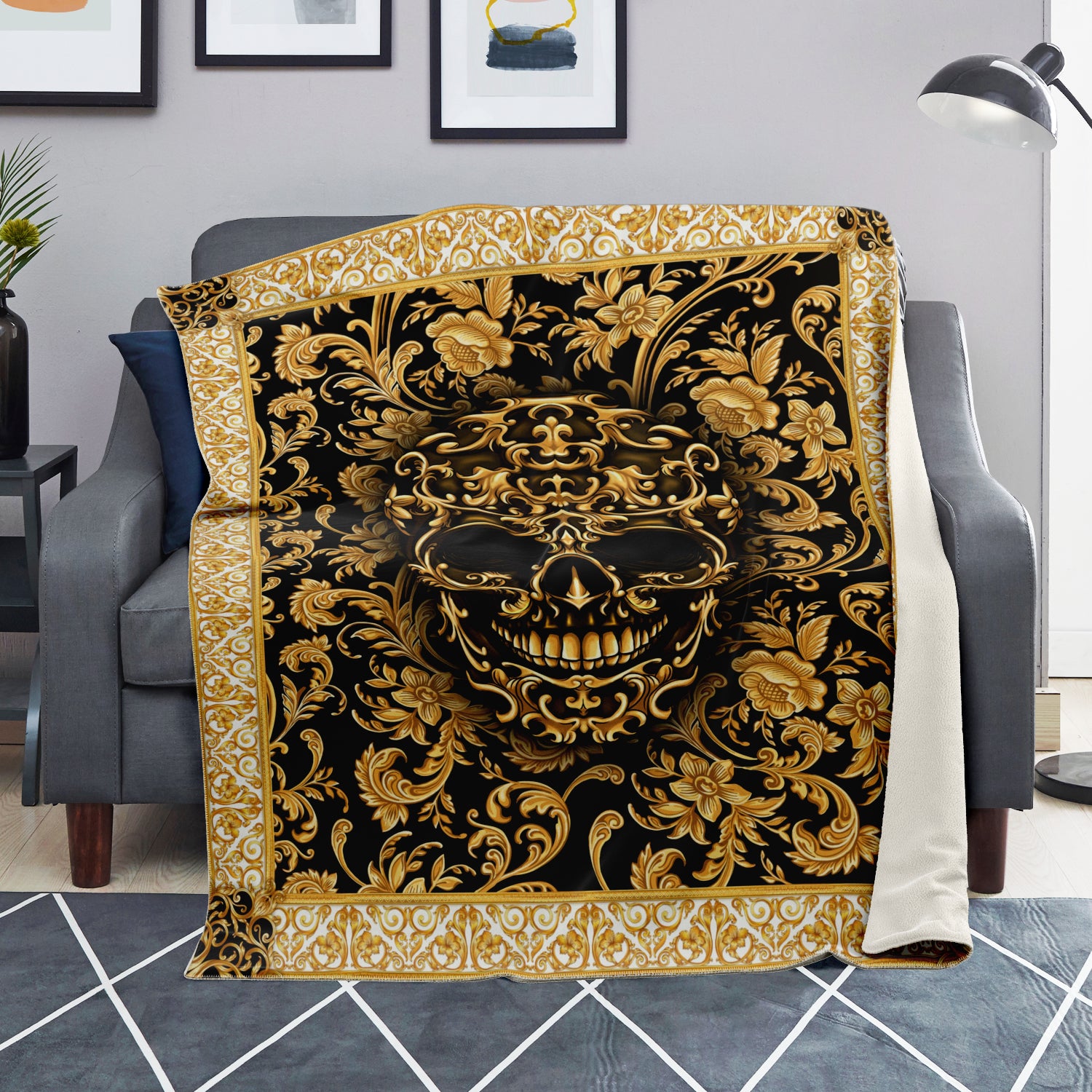 Baroque Skull Blanket