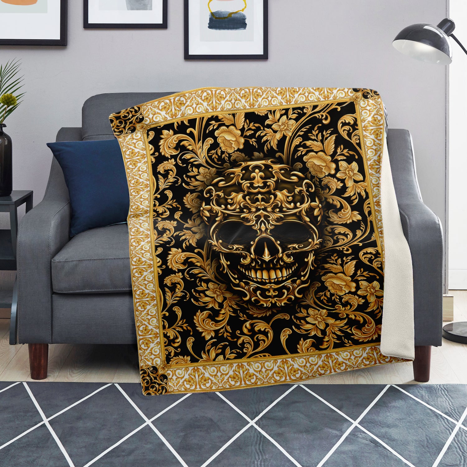 Baroque Skull Blanket