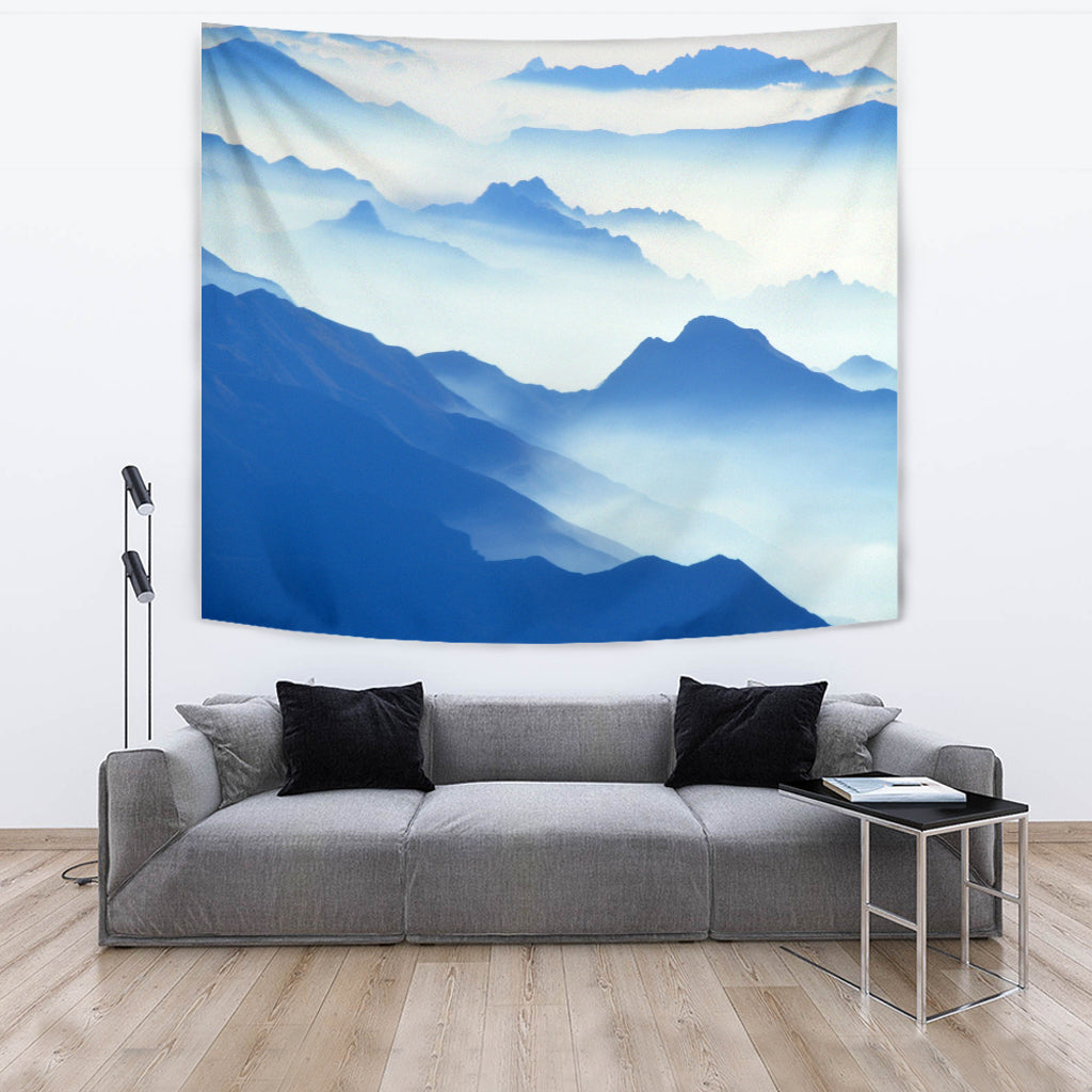 Blue Mountain Wall Tapestry - Modern Style