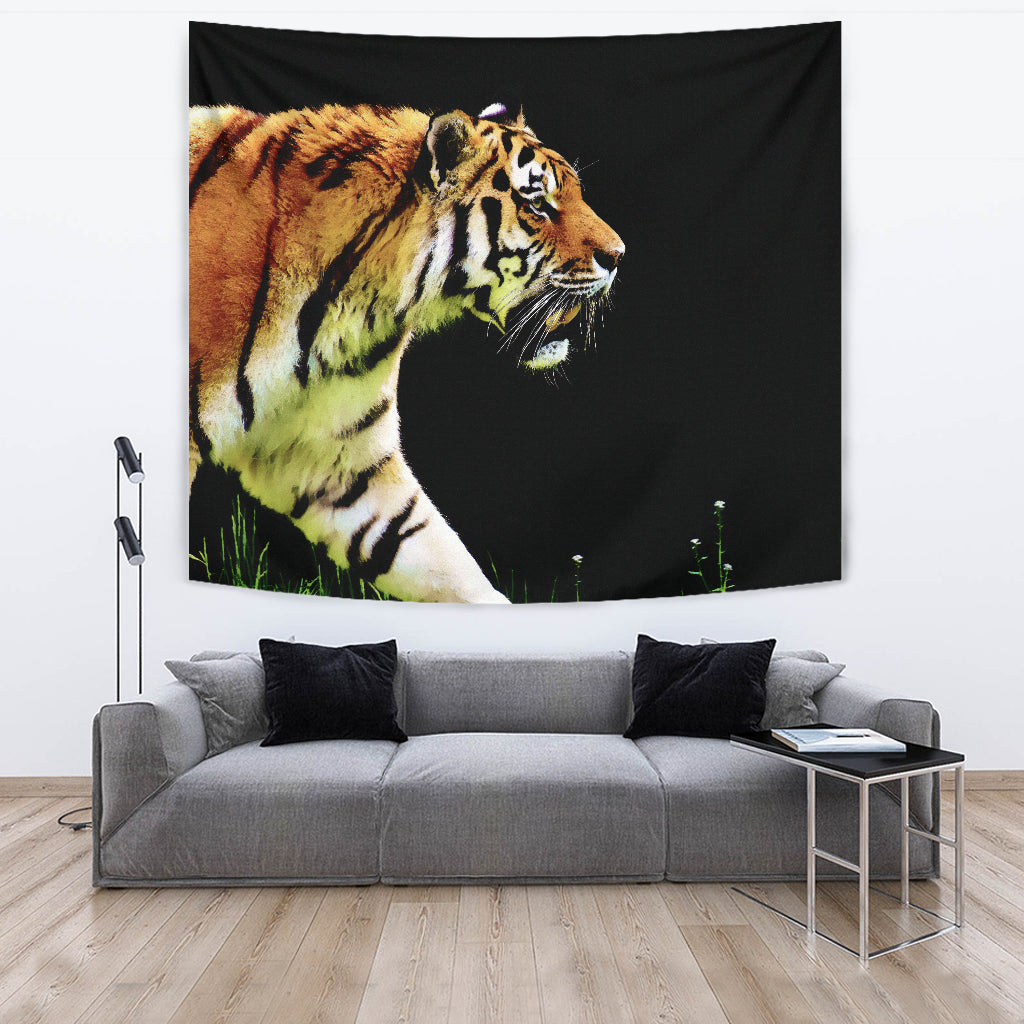 Watercolor Tiger Wall Tapestry