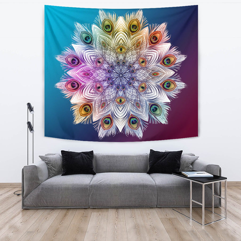 Peacock Feathers Wall Tapestry