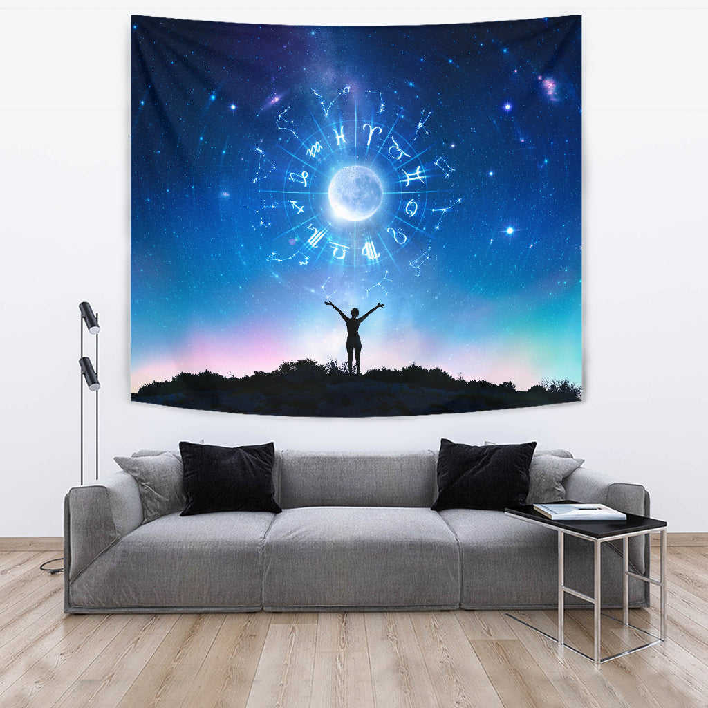 Zodiac Circle Wall Papestry