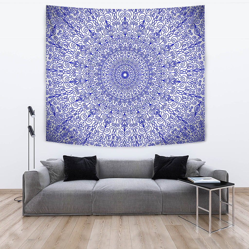 Blue Royalty Wall Tapestry - Modern Style