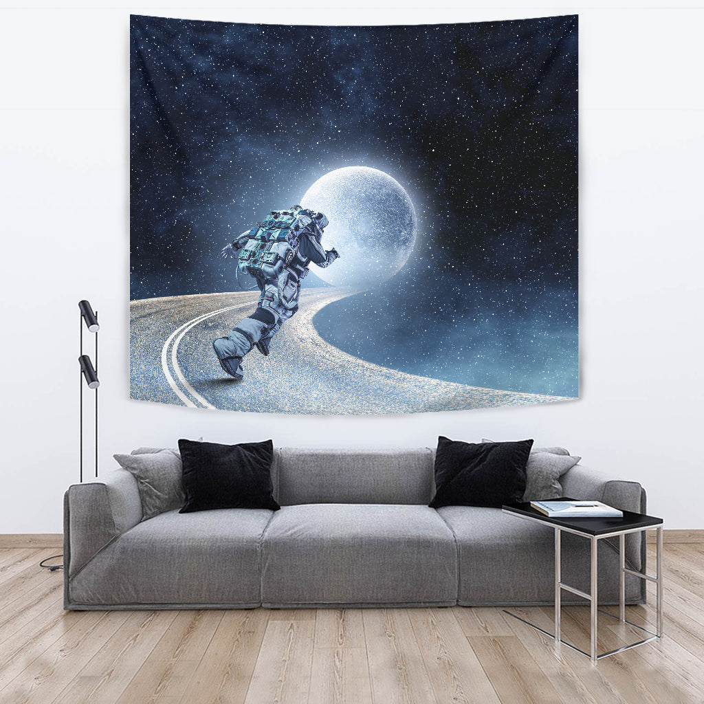 Running Space Man Wall Tapestry