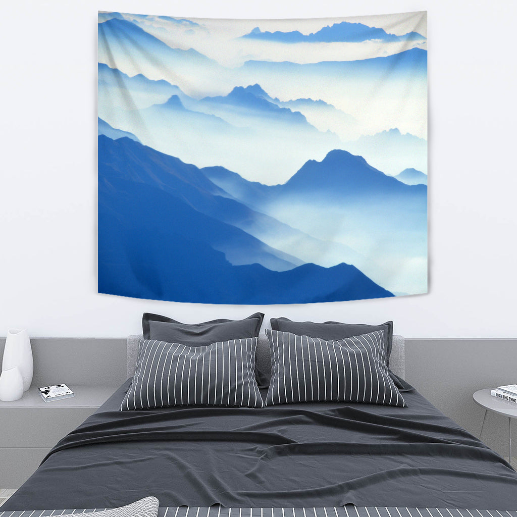 Blue Mountain Wall Tapestry - Modern Style