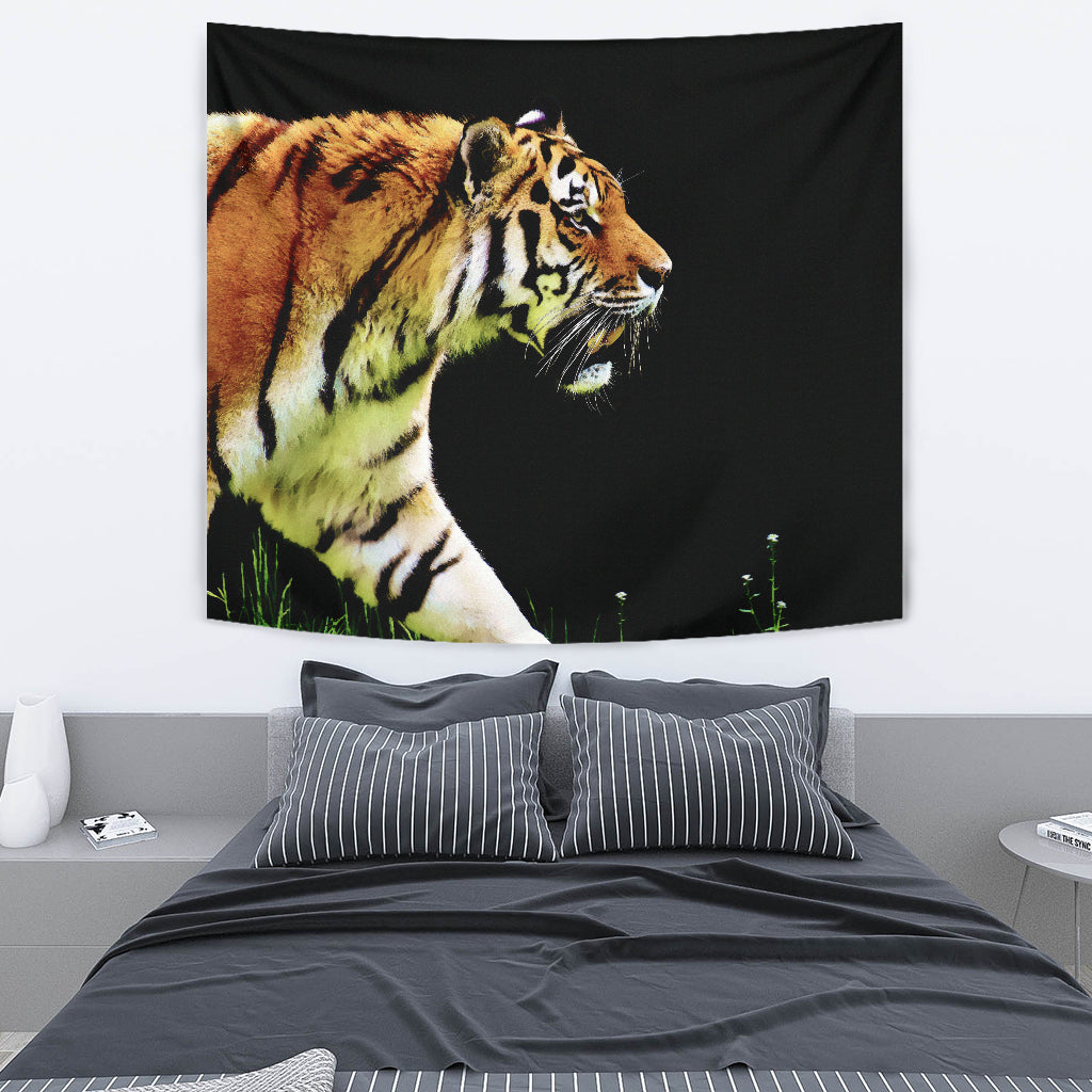 Watercolor Tiger Wall Tapestry