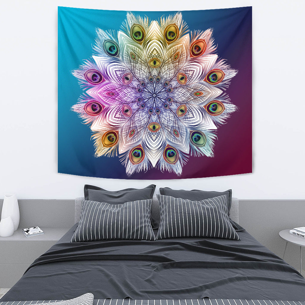 Peacock Feathers Wall Tapestry
