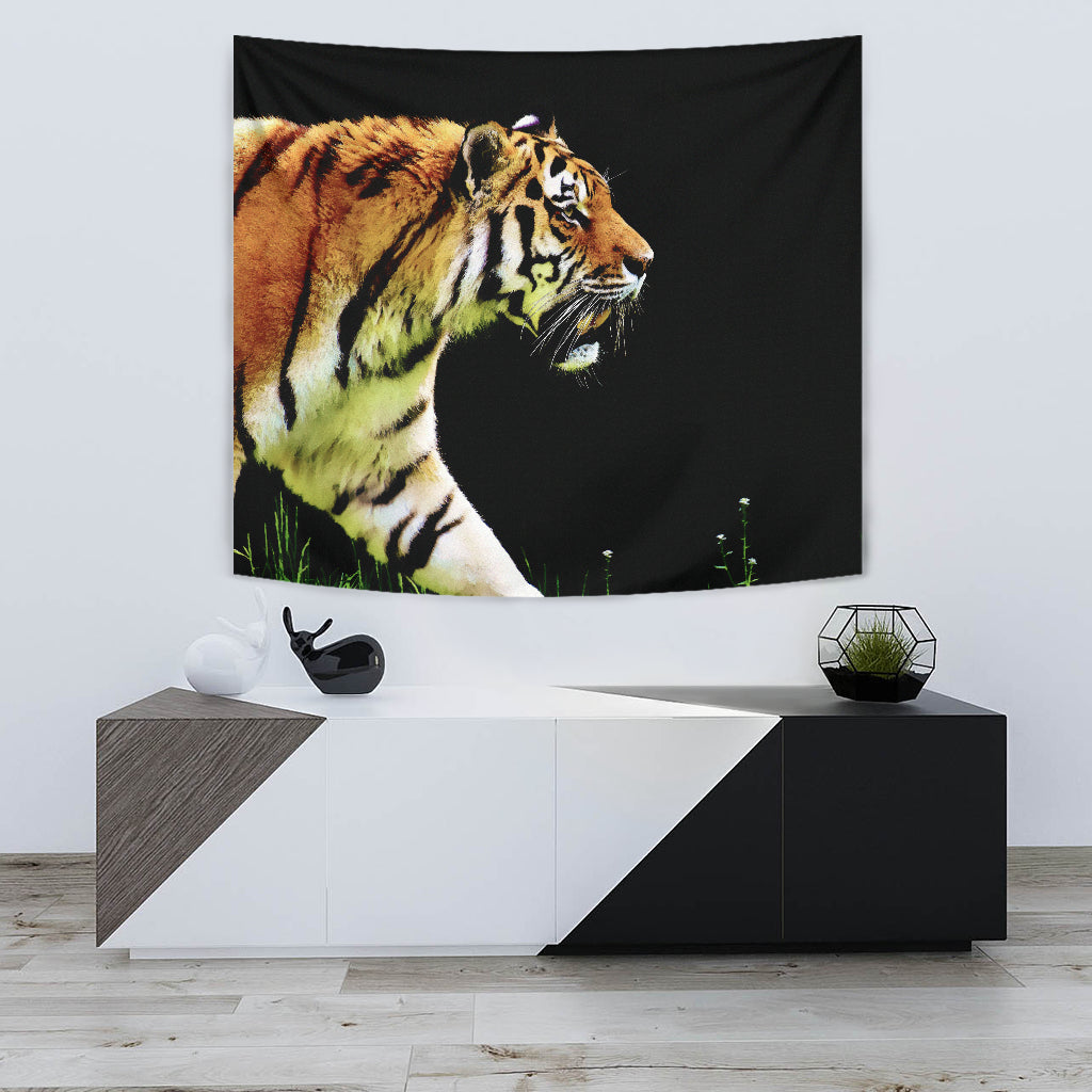 Watercolor Tiger Wall Tapestry