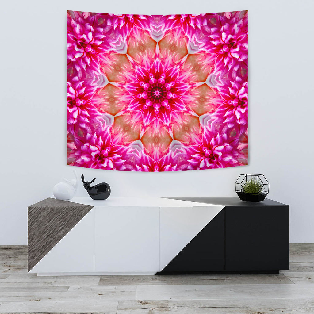 Pink Flower Wall Papestry