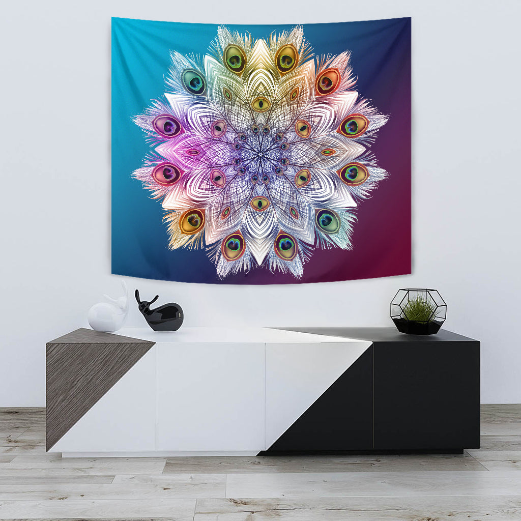 Peacock Feathers Wall Tapestry