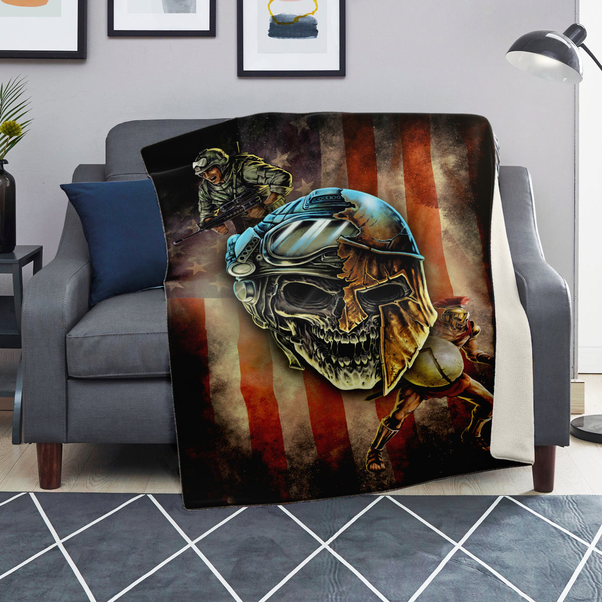 Spartan Warrior Soldier Blanket