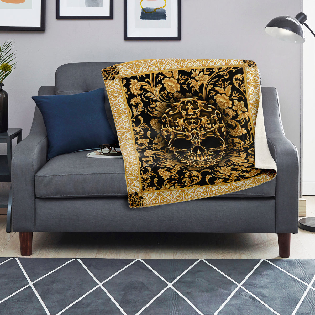 Baroque Skull Blanket