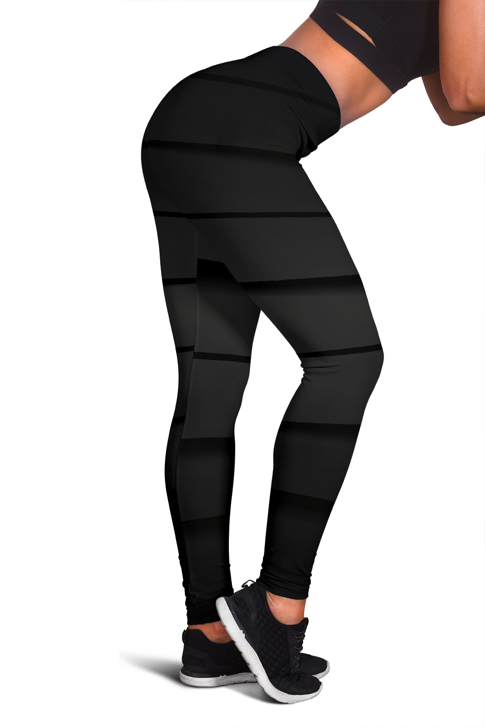 Black Abstract Leggings - Modern Style