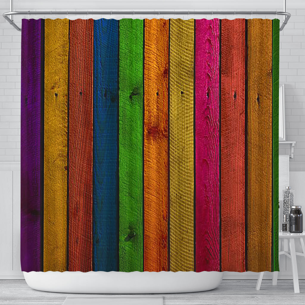 Wood Shower Curtain