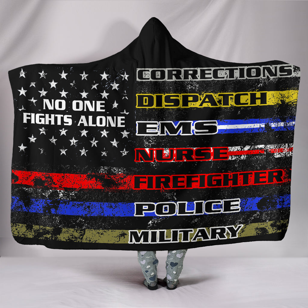 No One Fights Alone Hooded Blanket