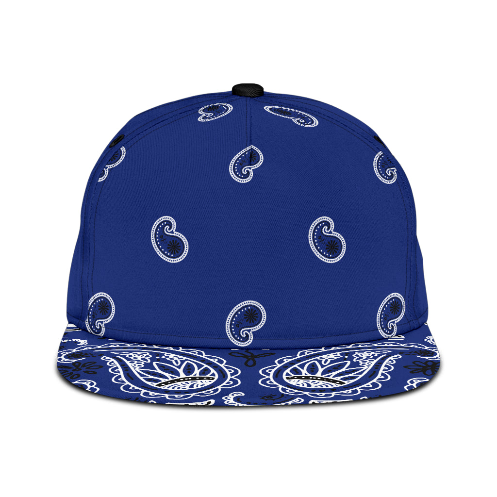 Royal Blue Bandana All Over Snapback Hat