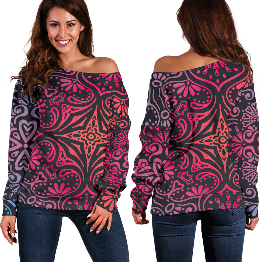 Multi-Zen Off Shoulder Sweater