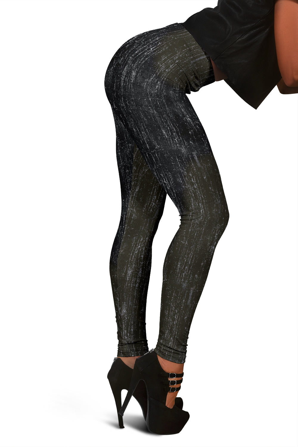Distressed Camo With Grunge Camouflage Leggings - Modern Style