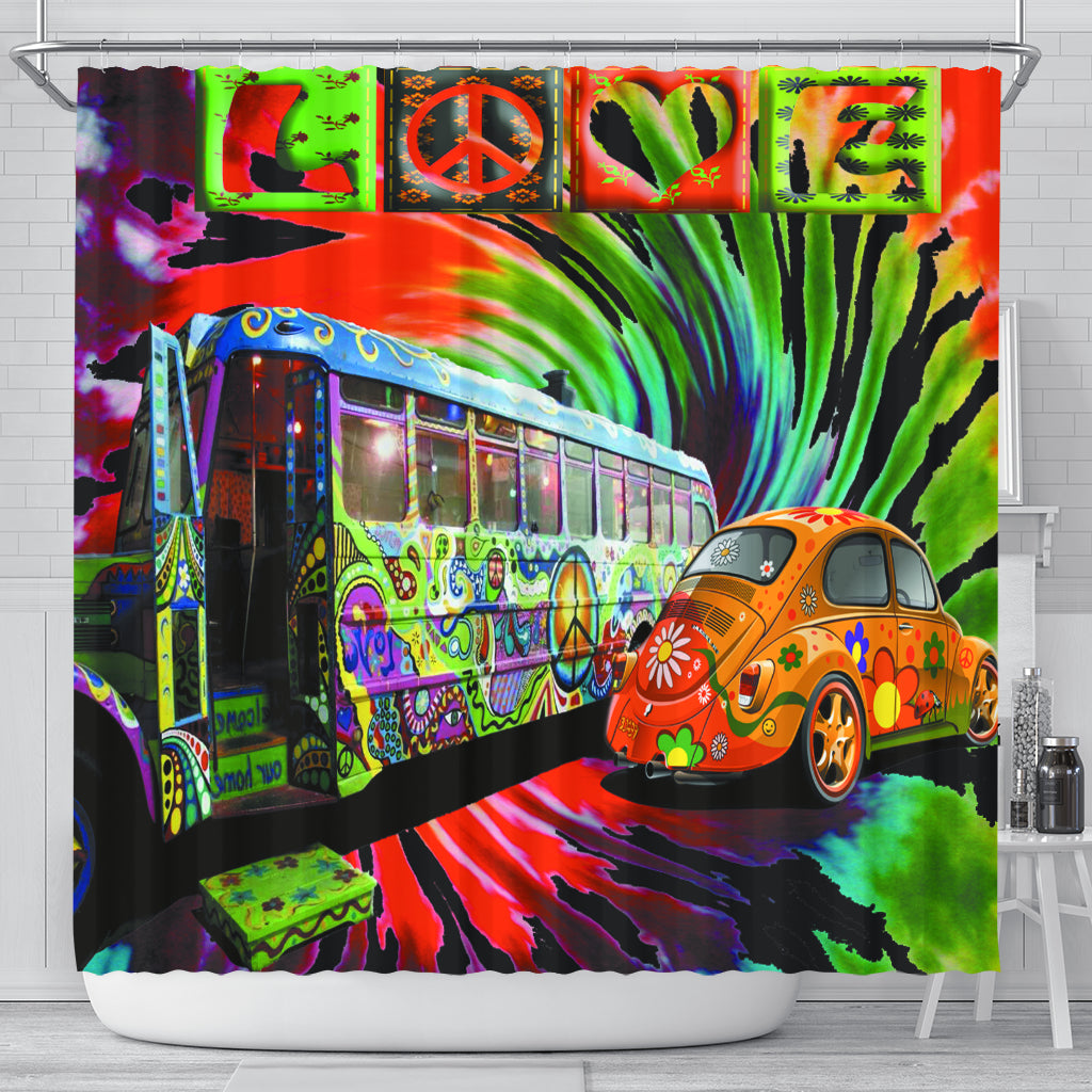 Crazy Colored Shower Curtain - Modern Style