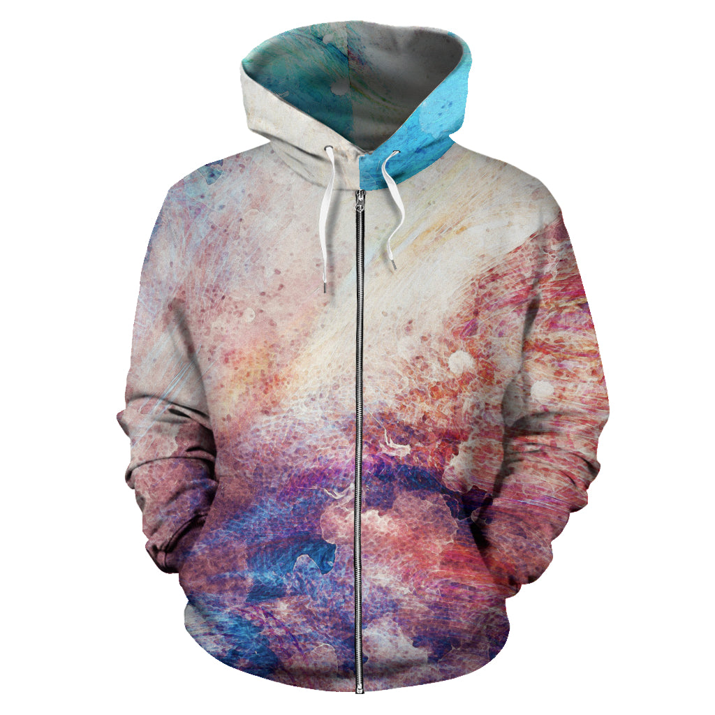 Burst Zip-Up Hoodie - Modern Style