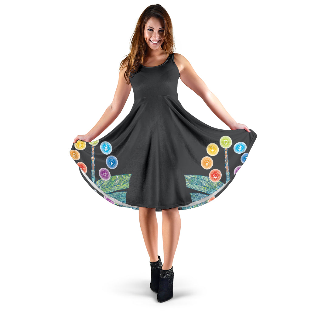 Chakra And Dragonfly Dress - Modern Style