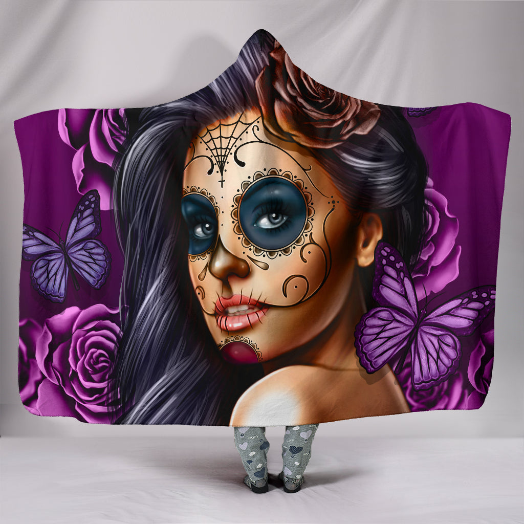 Calavera Hooded Blanket - Modern Style