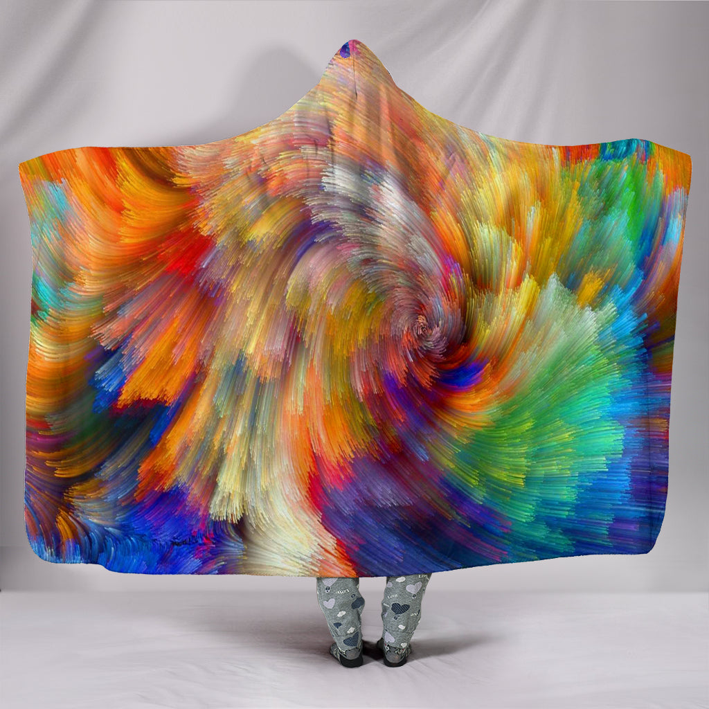 Painted Colours Hooded Blanket