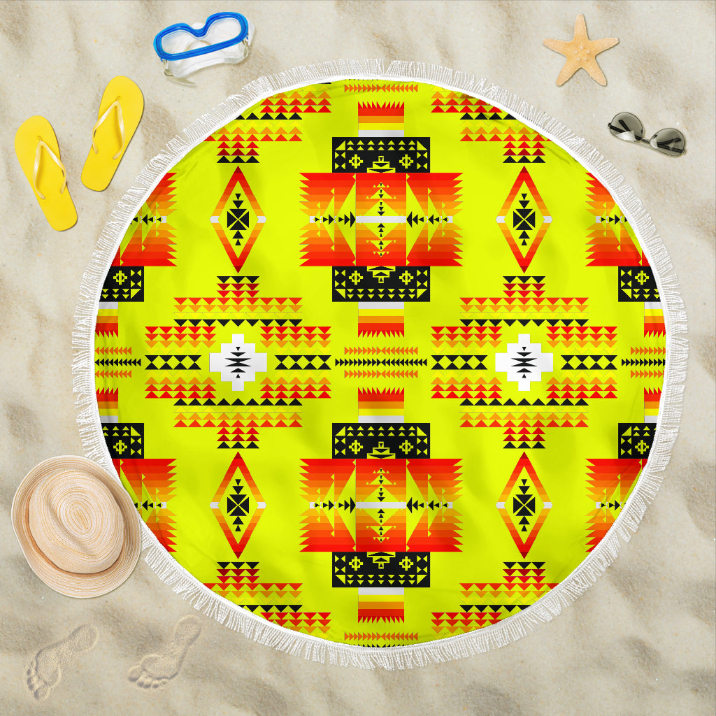 Seven Tribes Yellow Beach Blanket