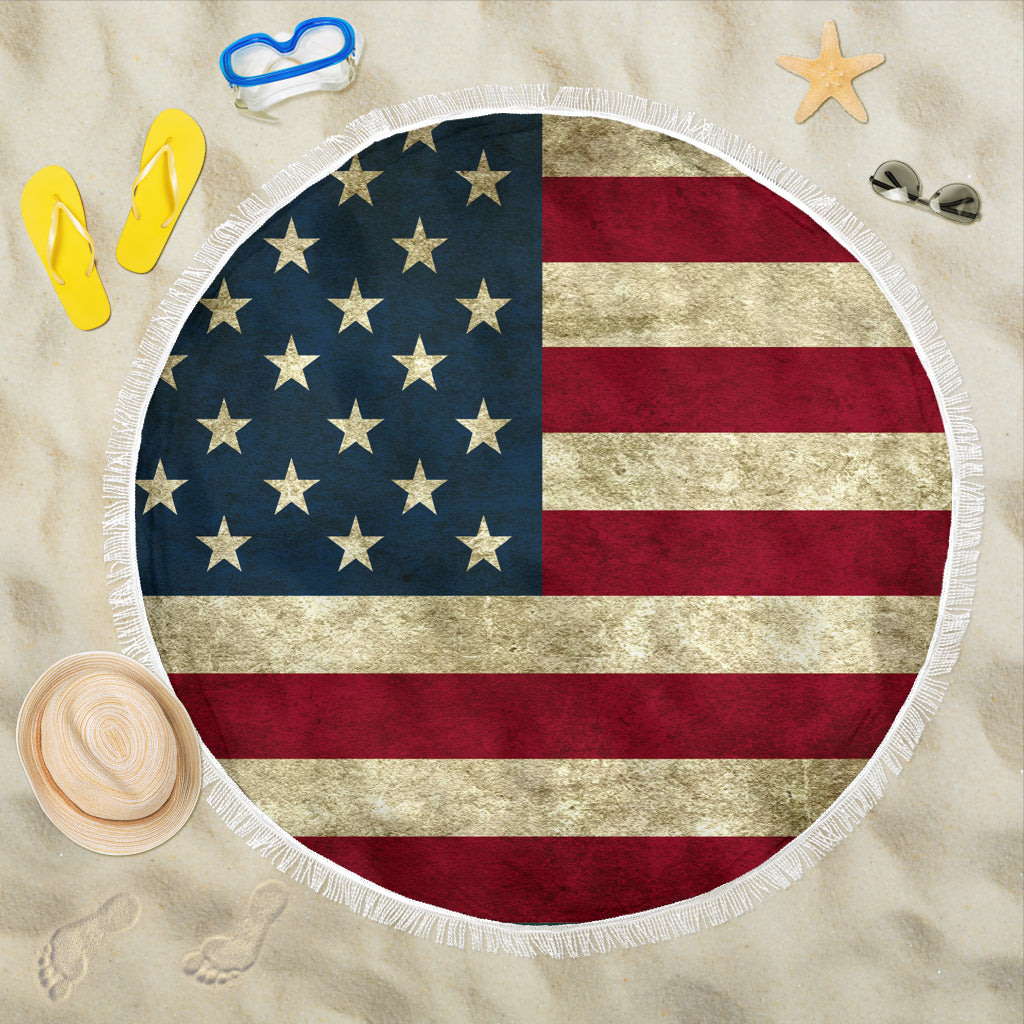 US Flag Beach Blanket