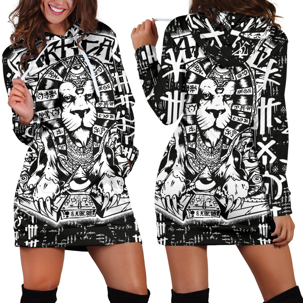 Lion On Guard Hoodie Dress