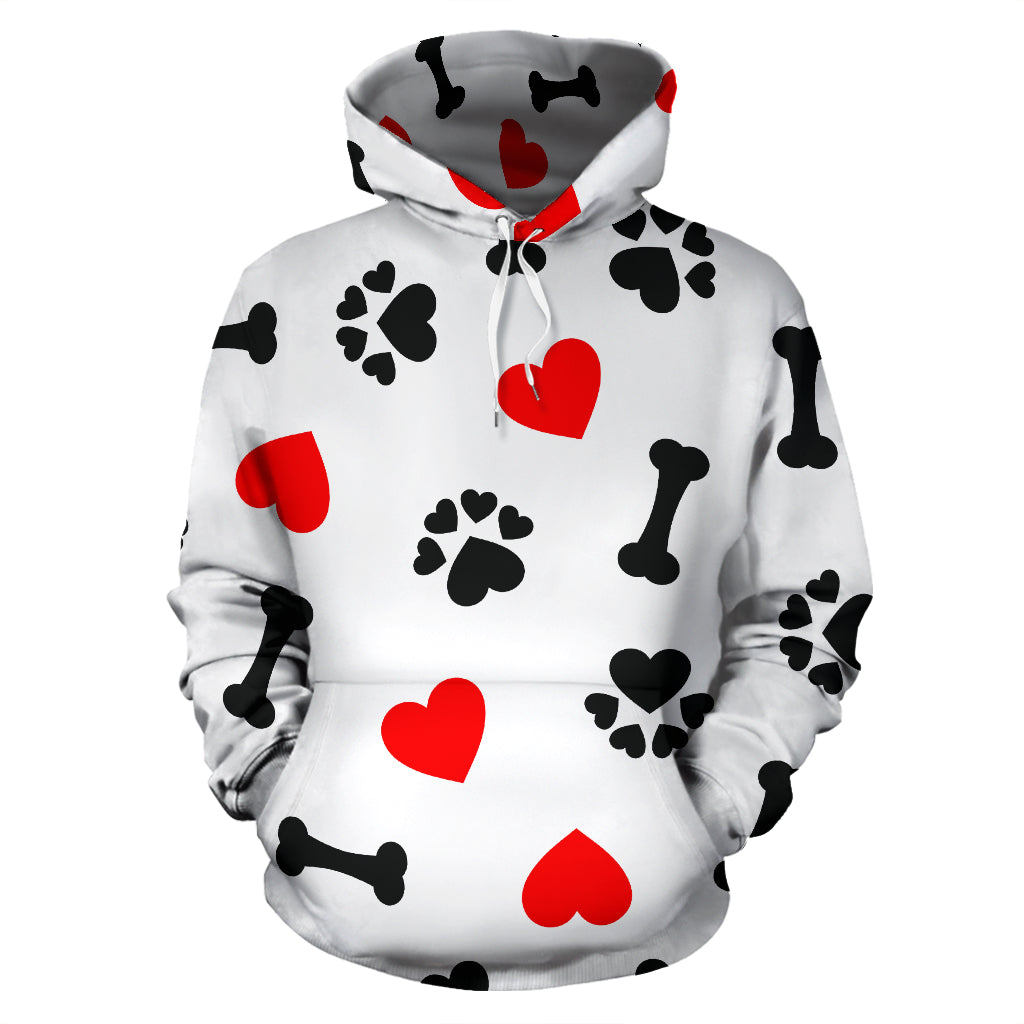 Dog Love All Over Hoodie - Modern Style